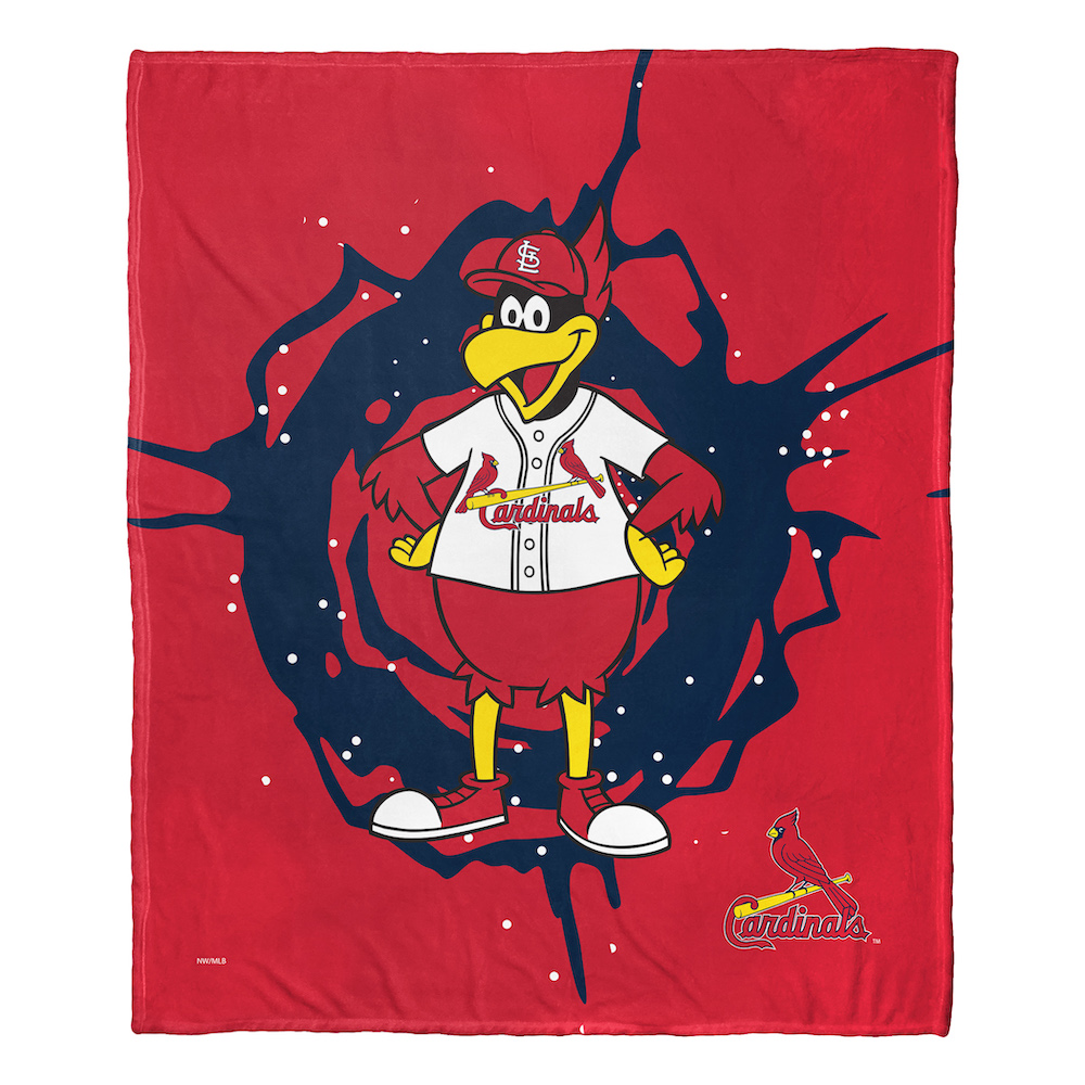 St. Louis Cardinals MASCOT Silk Touch Throw Blanket 50 x 60 inch