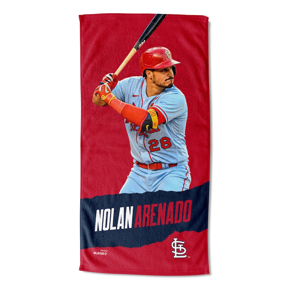 St. Louis Cardinals Nolan Arenado 30x60 Beach Towel