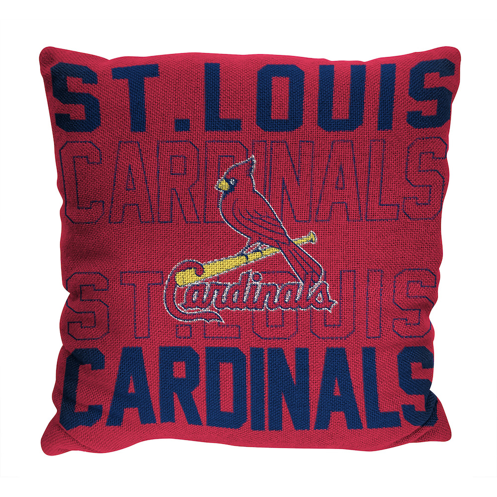 St. Louis Cardinals Stacked 20 x 20 Woven Pillow