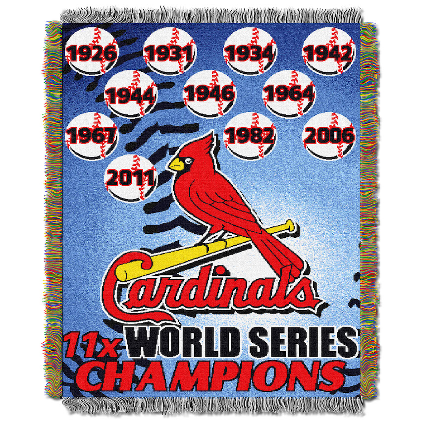 St. Louis Cardinals Commemorative World Series Tapestry Throw