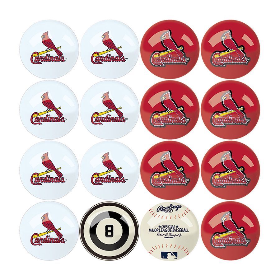 St Louis Cardinals Pool Balls with Numbers
