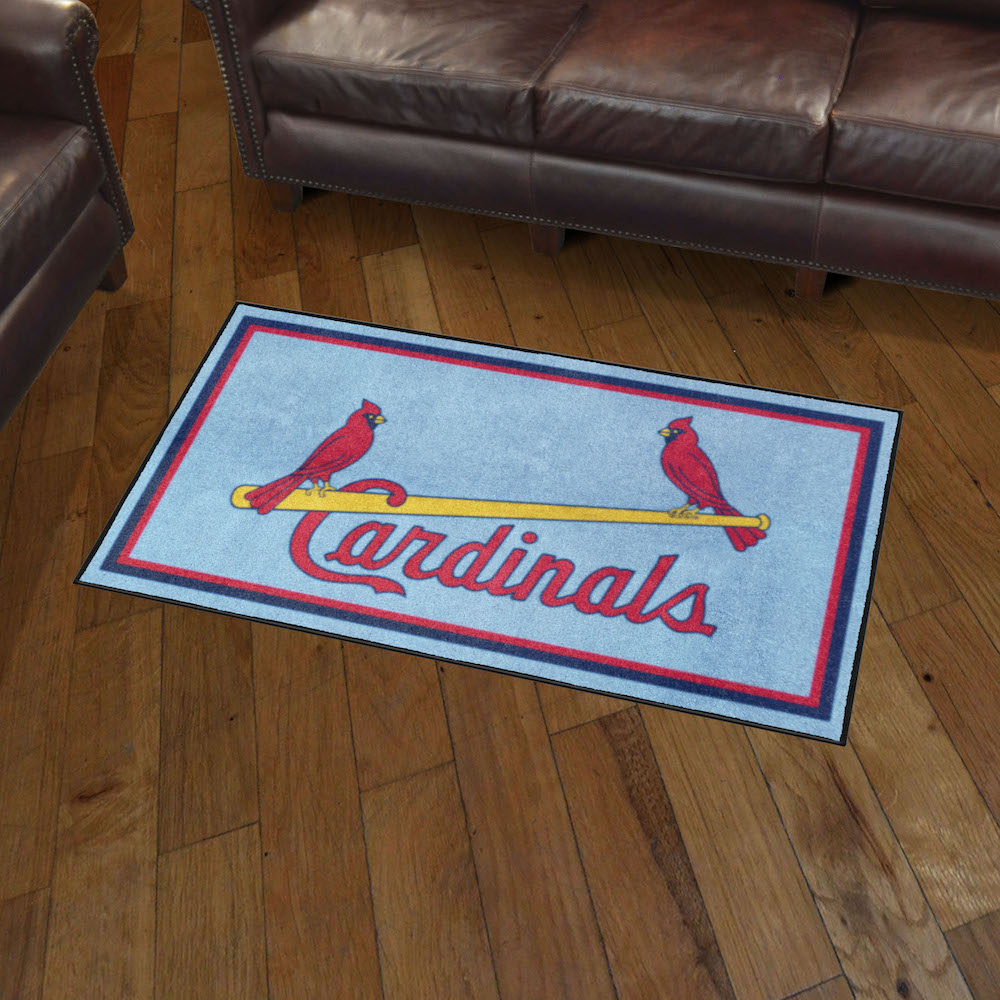 St. Louis Cardinals MLBCC Vintage 3x5 Area Rug Throwback Logo