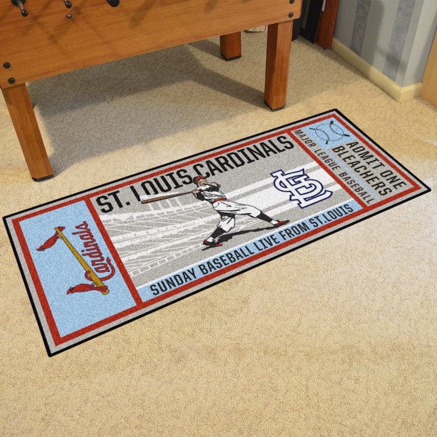 St. Louis Cardinals MLBCC Vintage 30 x 72 Game Ticket Carpet Runner