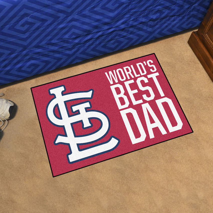 St. Louis Cardinals 20 x 30 WORLDS BEST DAD Floor Mat