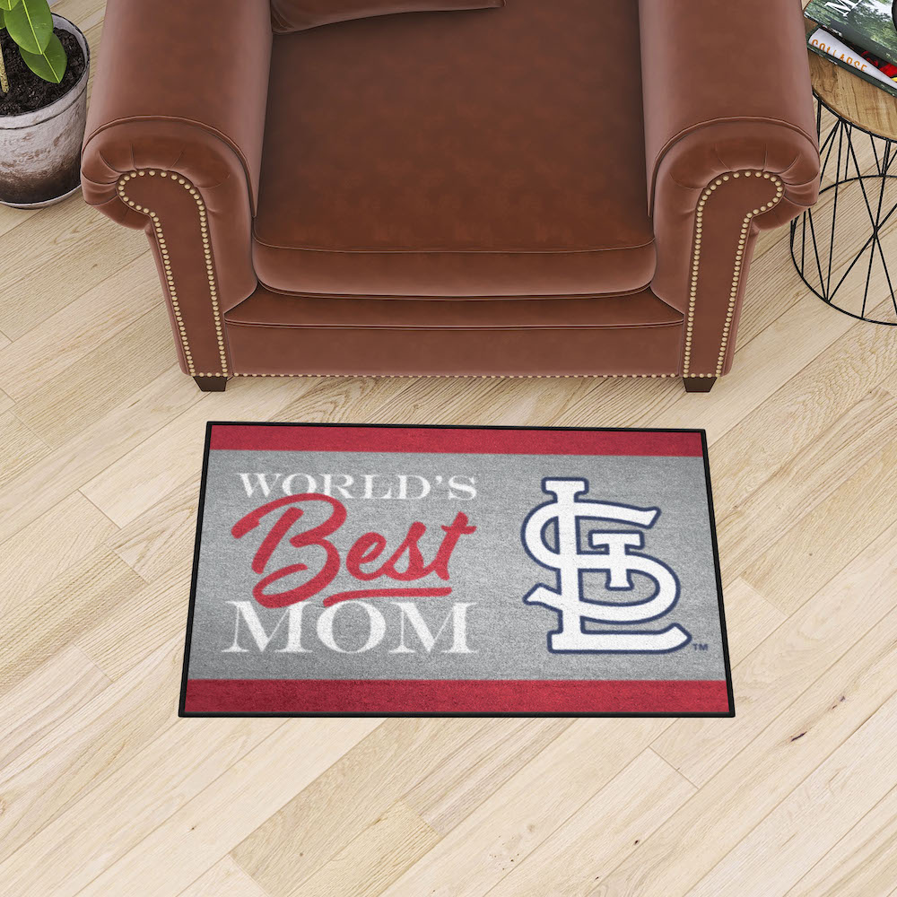 St. Louis Cardinals 20 x 30 WORLDS BEST MOM Floor Mat