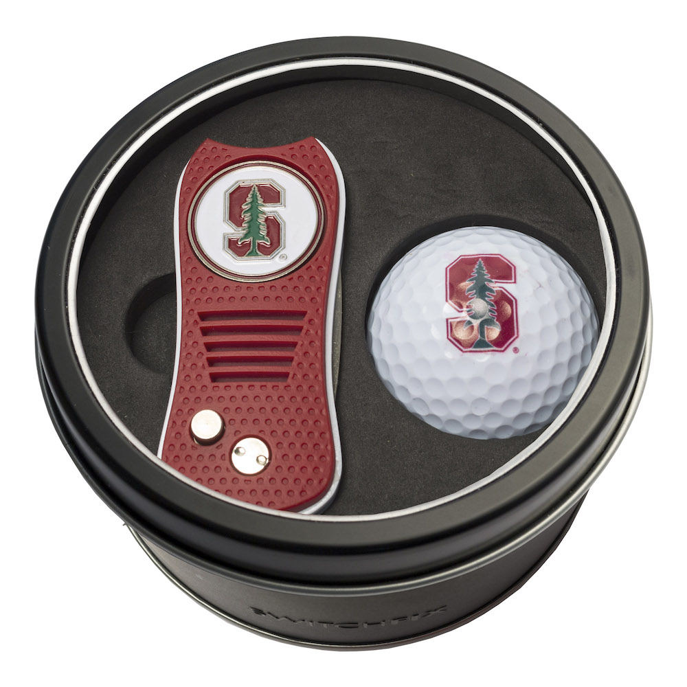 Stanford Cardinal Switchblade Divot Tool and Golf Ball Gift Pack