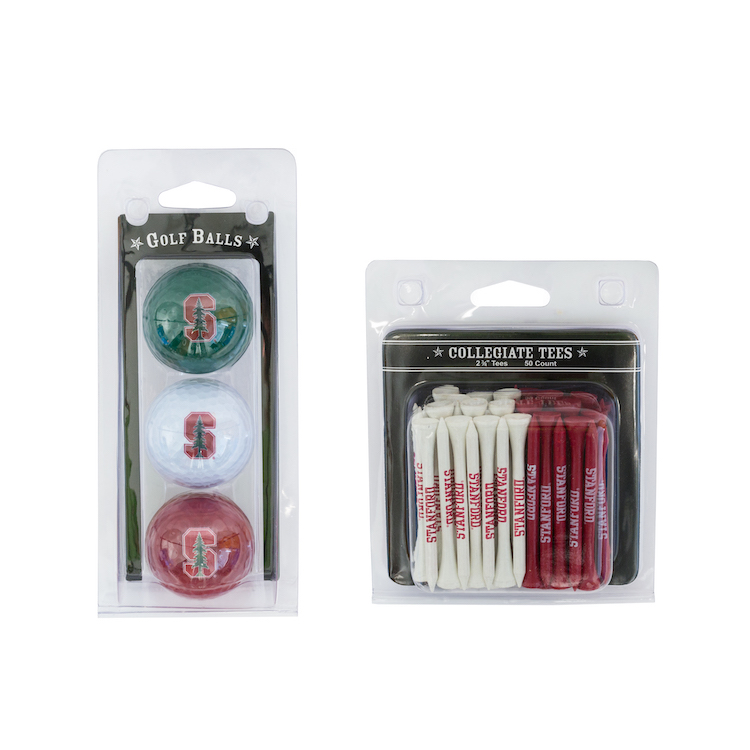 Stanford Cardinal 3 Ball Pack and 50 Tee Pack