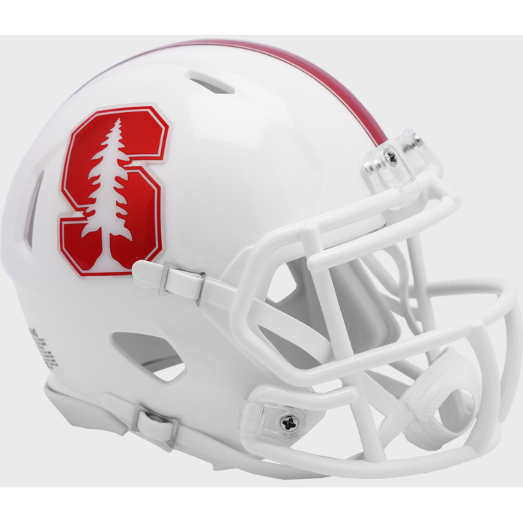 Stanford Cardinal NCAA Mini SPEED Helmet by Riddell - CHROME