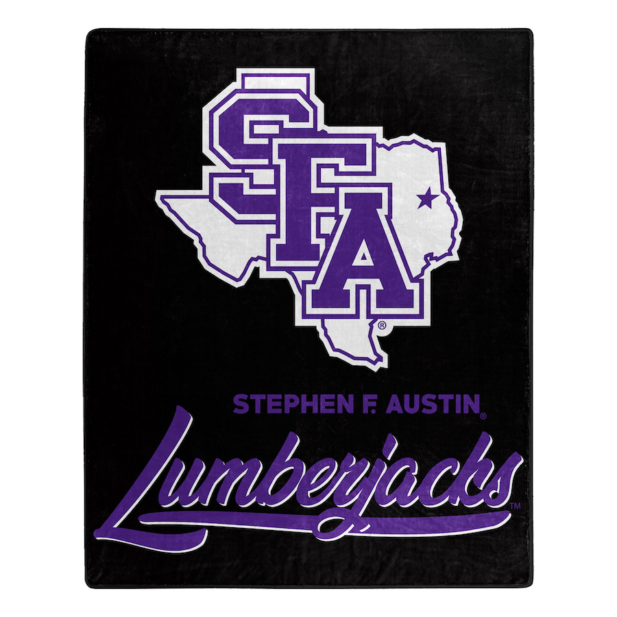 Stephen F Austin Lumberjacks Plush Fleece Raschel Blanket 50 x 60