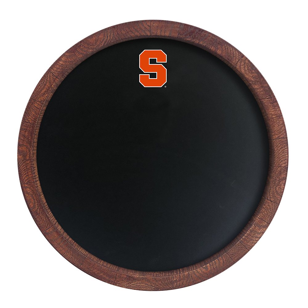 Syracuse Orange Chalkboard FAUX Barrel Top Sign