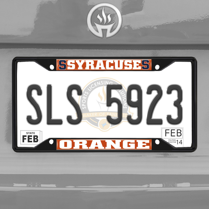 Syracuse Orange Black License Plate Frame