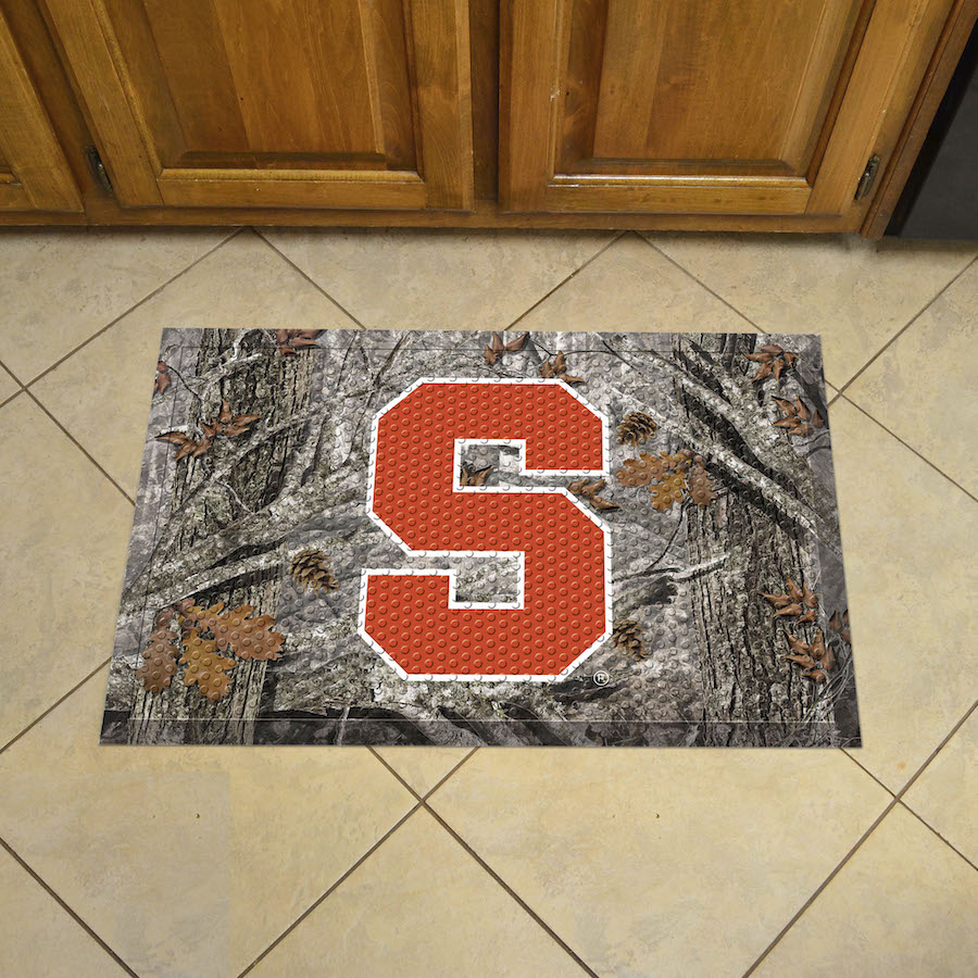 Syracuse Orange Camo Style SCRAPER Door Mat