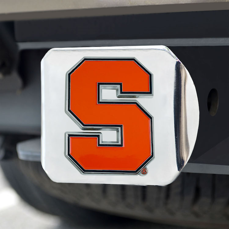 Syracuse Orange Color Chrome Trailer Hitch Cover