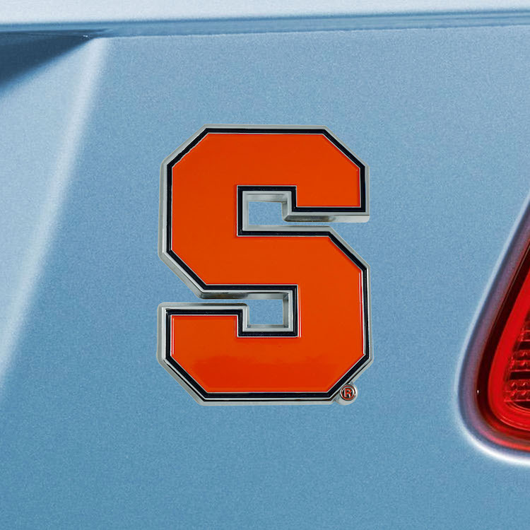 Syracuse Orange Color Metal Auto Emblem