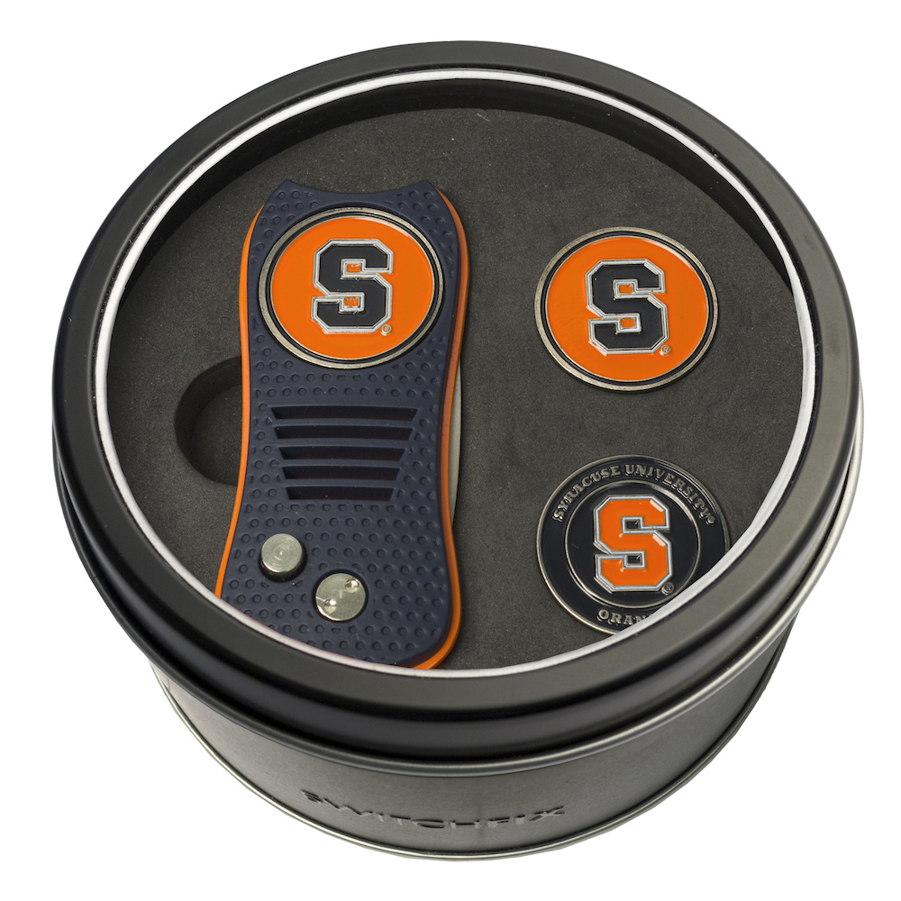 Syracuse Orange Switchblade Divot Tool and 2 Ball Marker Gift Pack