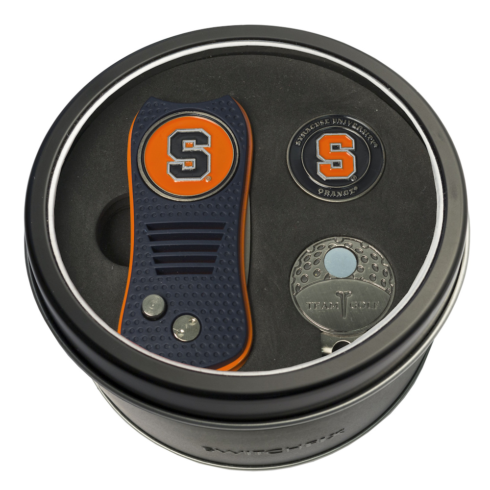 Syracuse Orange Switchblade Divot Tool Cap Clip and Ball Marker Gift Pack