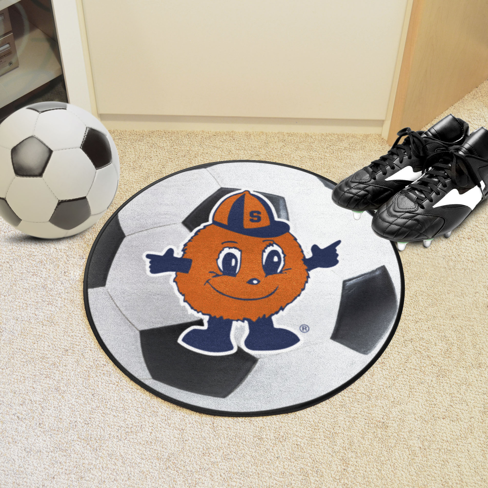 Syracuse Orange SOCCER BALL Mat - Alt Logo