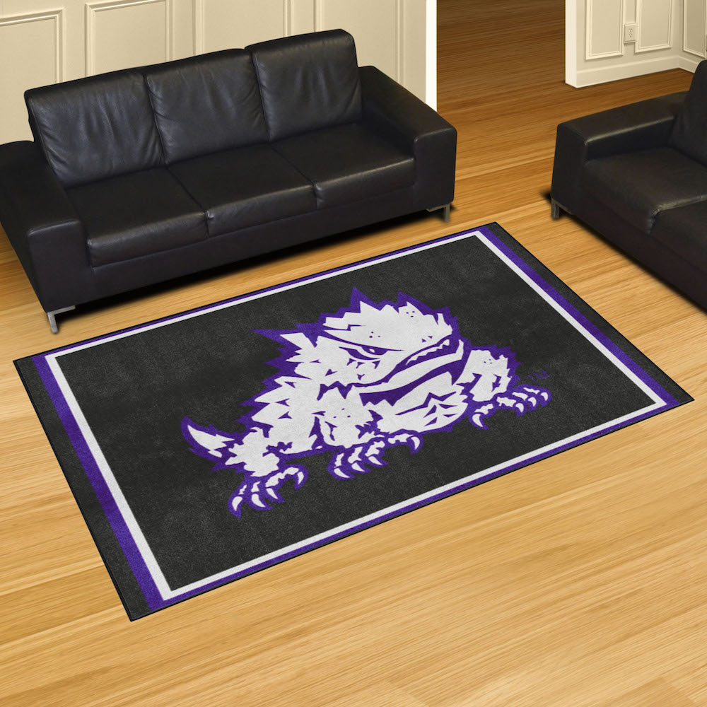 TCU Horned Frogs 5x8 Area Rug - Alt Logo