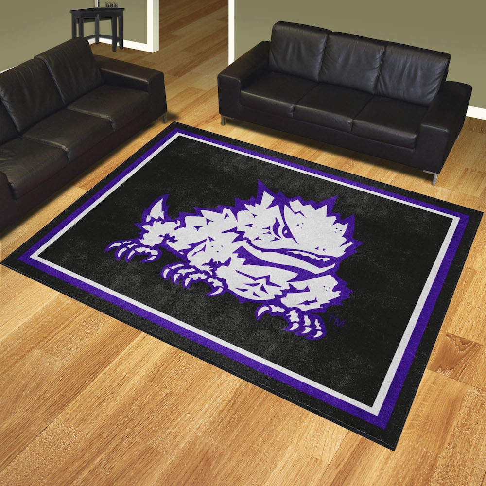 TCU Horned Frogs 8x10 Area Rug - Alt Logo