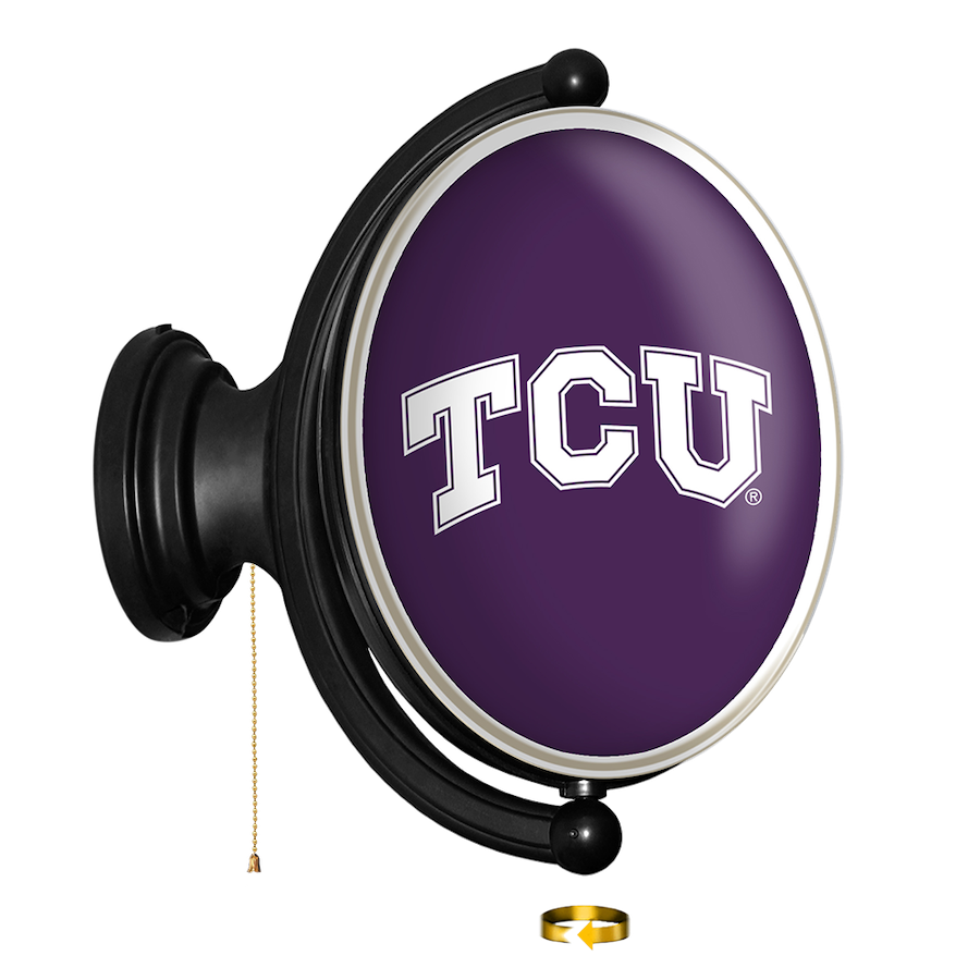 TCU Horned Frogs LED Rotating Wall Sign ~ OVAL