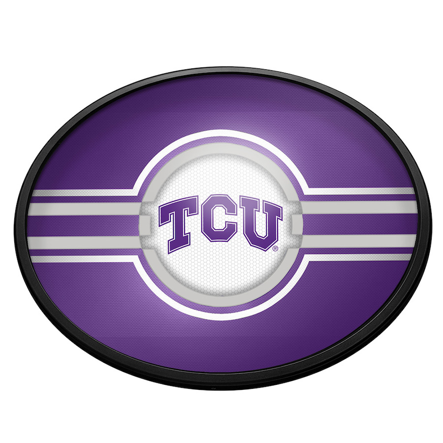 TCU Horned Frogs Slimline LED Wall Sign ~ OVAL PRIMARY