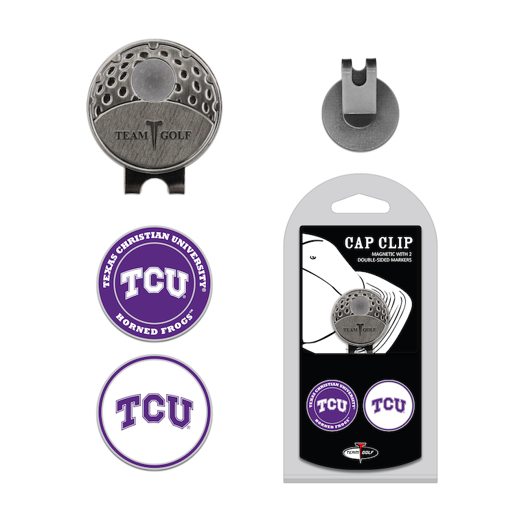 TCU Horned Frogs Hat Clip With 2 Ball Markers