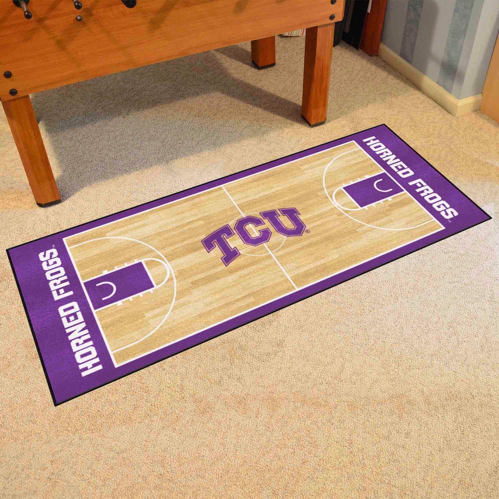 TCU Horned Frogs 30 x 72 Basketball Court Carpet Runner