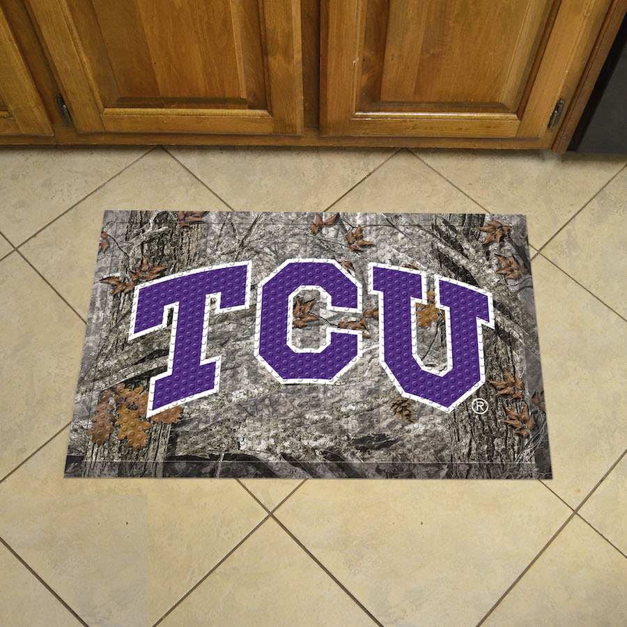 TCU Horned Frogs Camo Style SCRAPER Door Mat