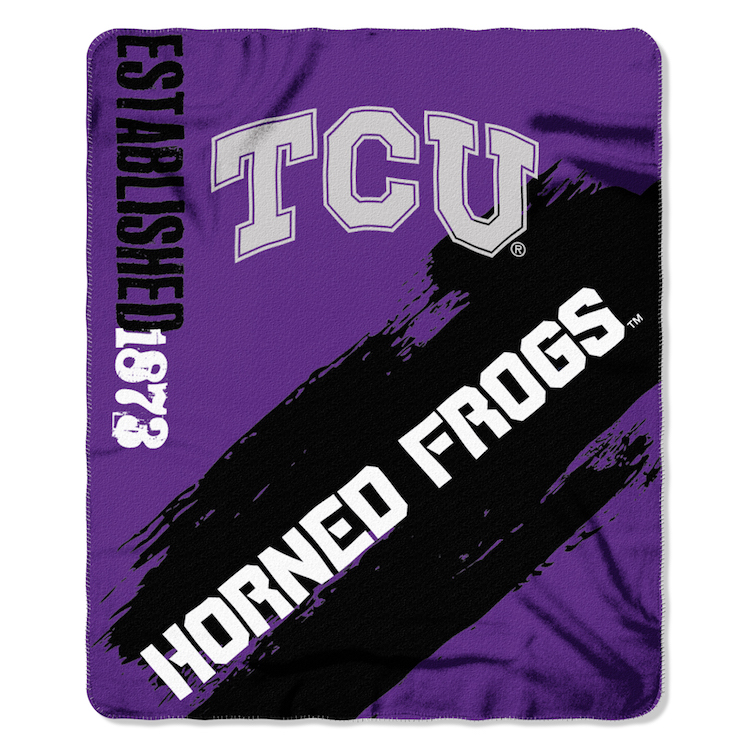 TCU Horned Frogs Fleece Throw Blanket 50 x 60