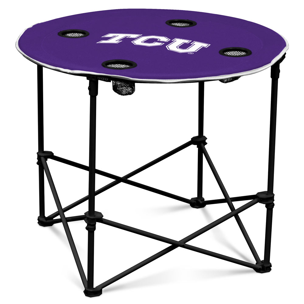 TCU Horned Frogs Round Tailgate Table