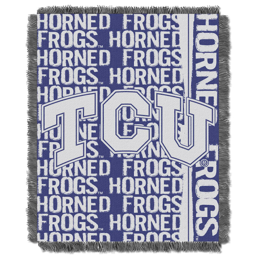 TCU Horned Frogs Double Play Tapestry Blanket 48 x 60