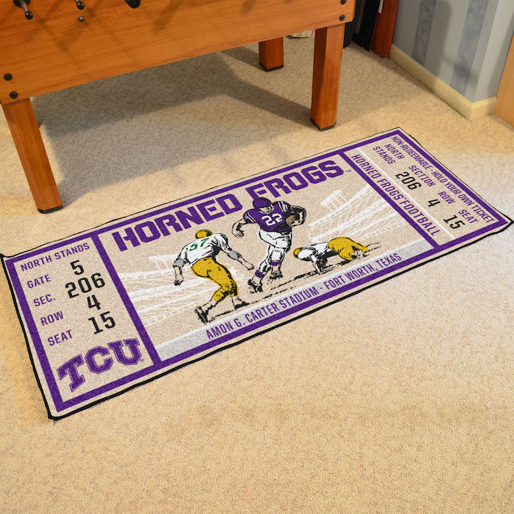 TCU Horned Frogs 30 x 72 Game Ticket Carpet Runner