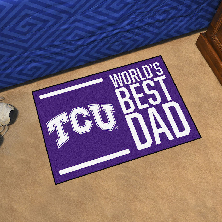 TCU Horned Frogs 20 x 30 WORLDS BEST DAD Floor Mat