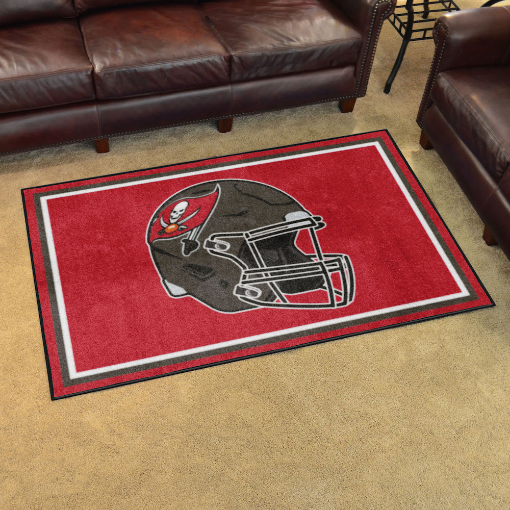 Tampa Bay Buccaneers 4x6 Area Rug - Helmet Logo