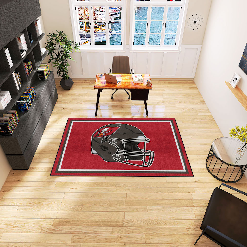 Tampa Bay Buccaneers 5x8 Area Rug - Helmet Logo