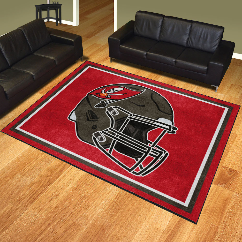 Tampa Bay Buccaneers Ultra Plush 8x10 Area Rug - Helmet Logo