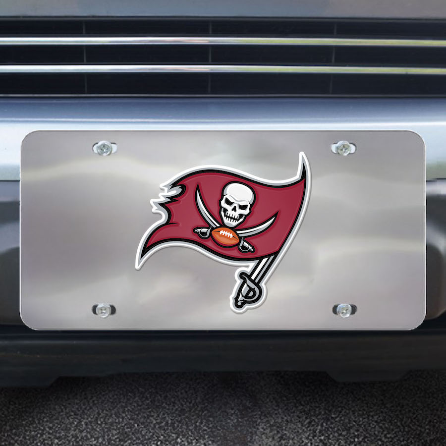 Tampa Bay Buccaneers Stainless Steel Die-cast License Plate