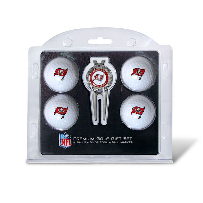 Tampa Bay Buccaneers 4 Golf Ball and Divot Tool Set