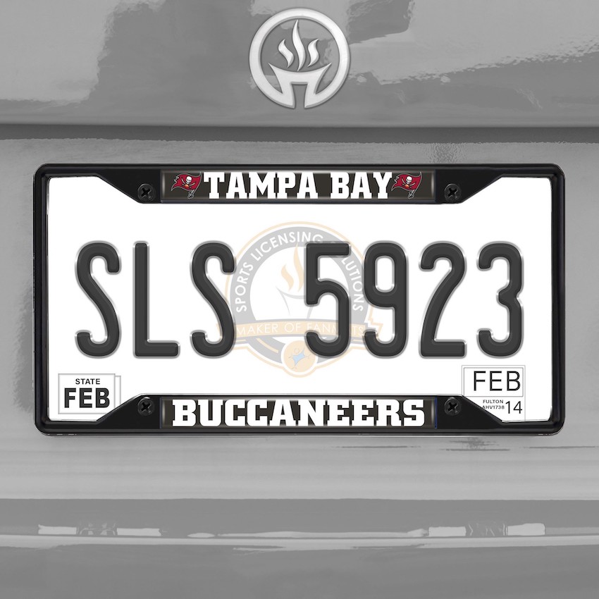 Tampa Bay Buccaneers Black License Plate Frame