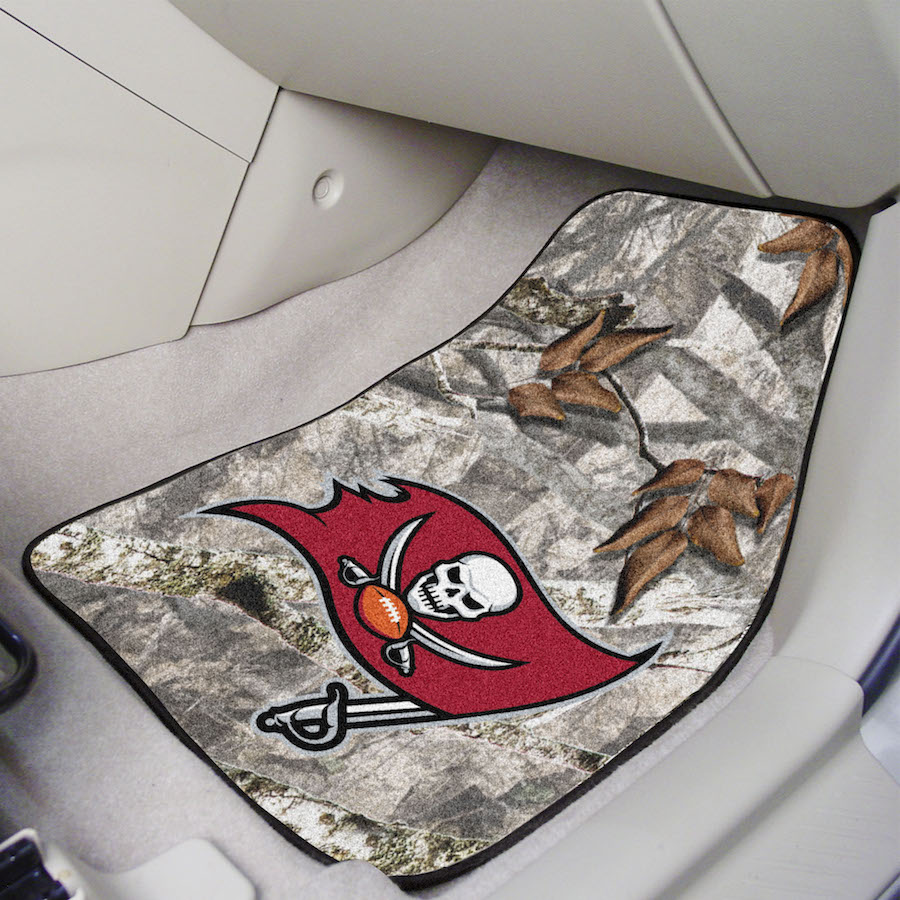 Tampa Bay Buccaneers Carpeted Camouflage Car Floor Mats 18 x 27 inch