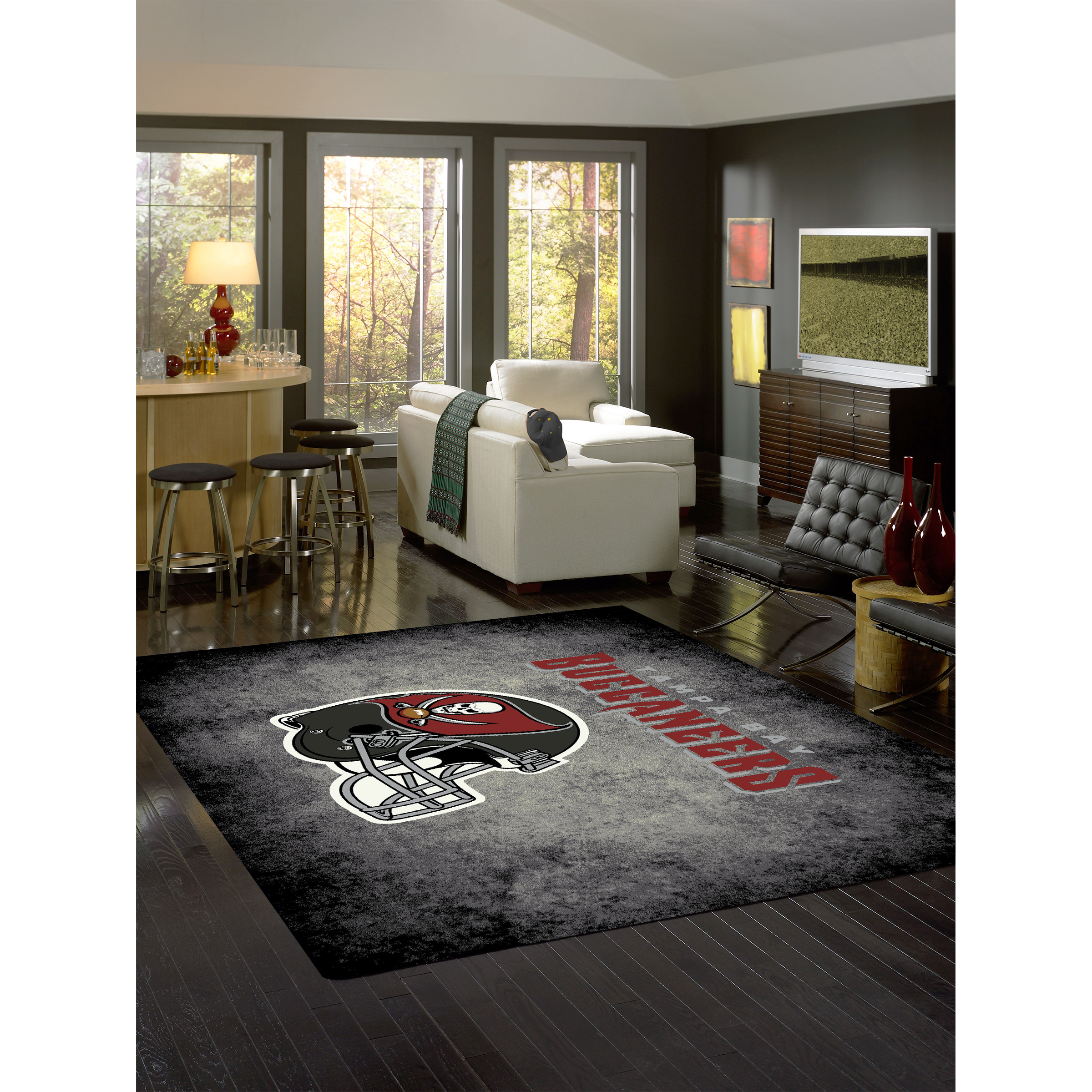 Tampa Bay Buccaneers 4 X 6 DISTRESSED Rug