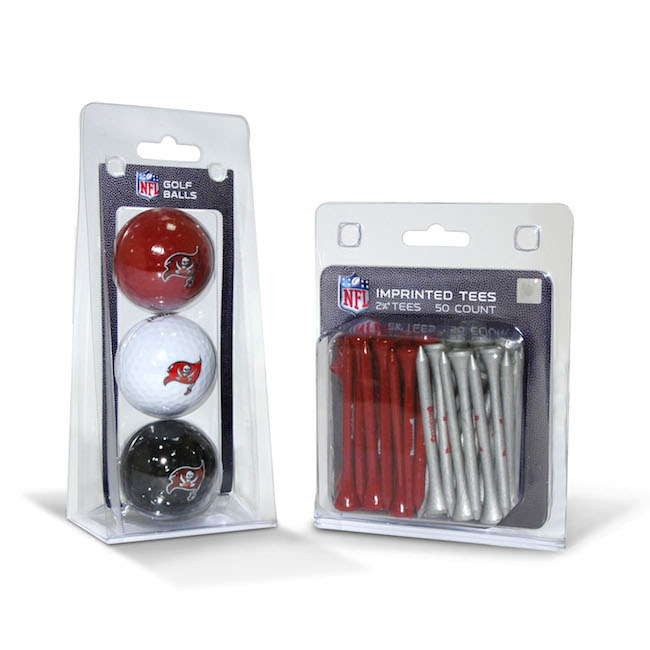 Team Golf NFL 3 Ball and 50 Tee Pack | Tampa Bay Buccaneers