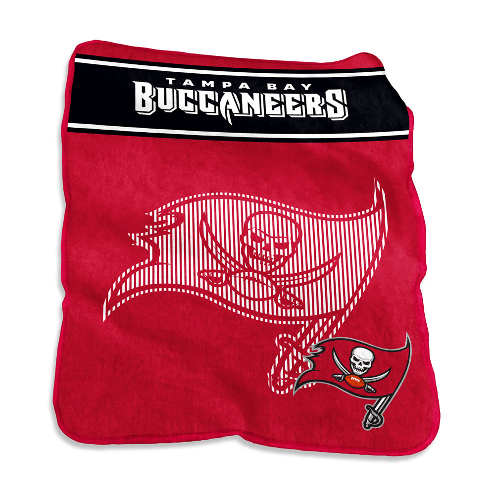 Tampa Bay Buccaneers LARGE Logo Raschel Blanket