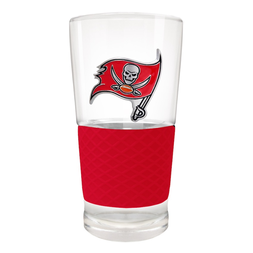 Tampa Bay Buccaneers 22 oz Pilsner Glass with Silicone Grip