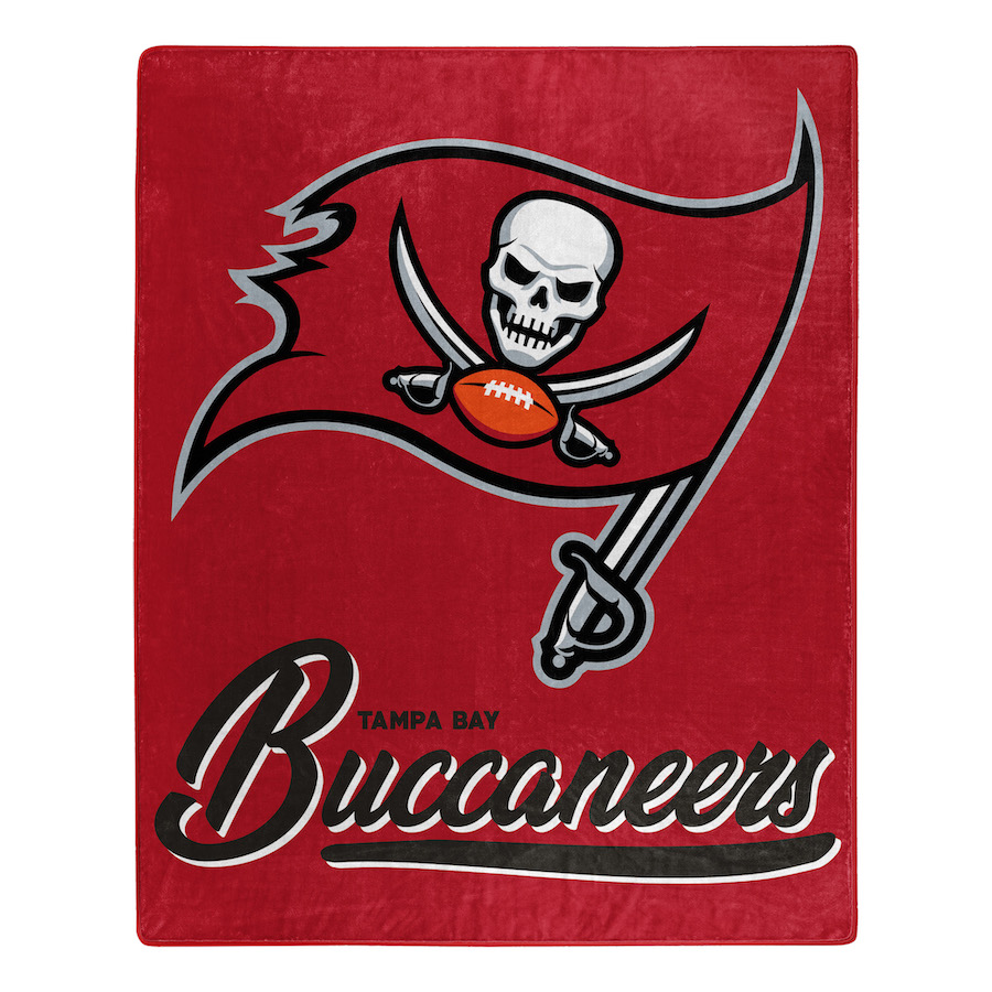 Tampa Bay Buccaneers Plush Fleece Raschel Blanket 50 x 60