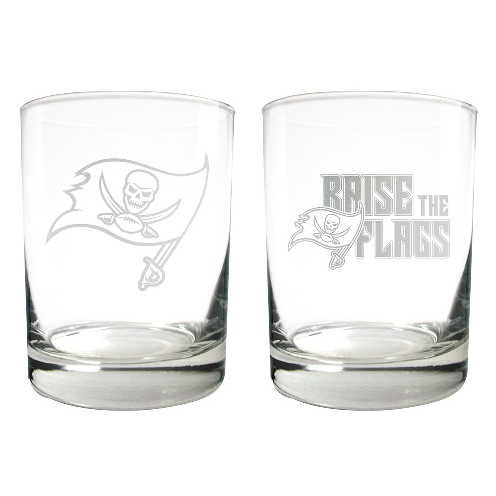 Tampa Bay Buccaneers 2pc Rocks Glass Set