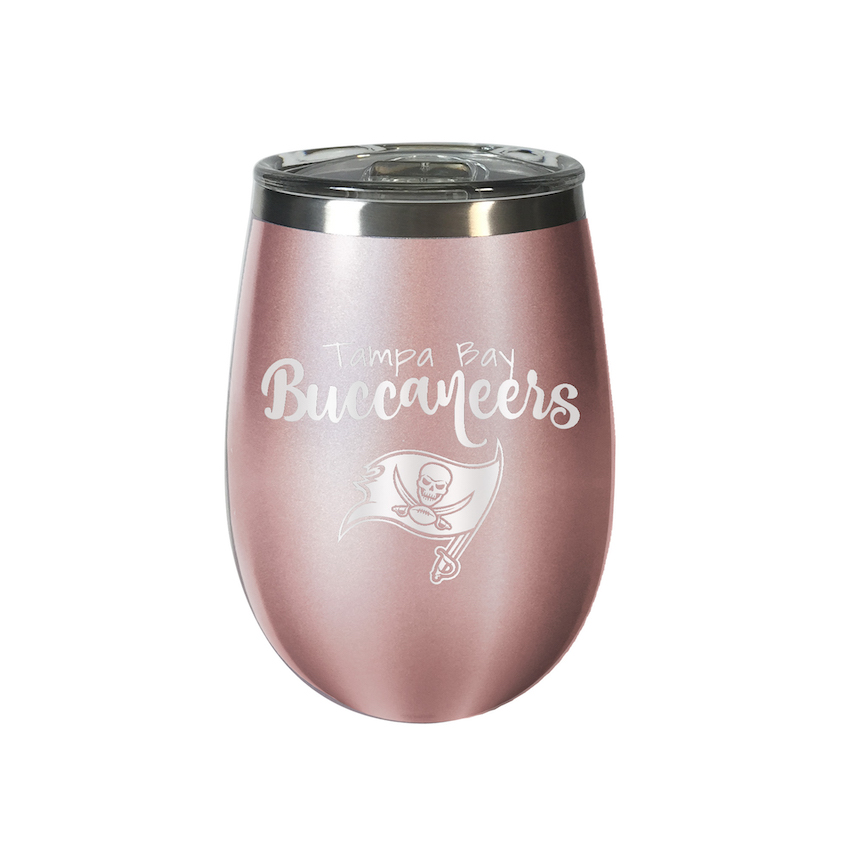 Tampa Bay Buccaneers 10 oz Rose Gold Wine Tumbler