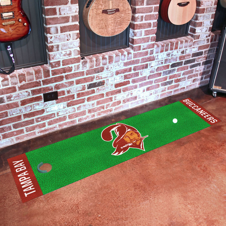 Tampa Bay Buccaneers Vintage 18 x 72 in Putting Green Mat with Throwback Logo