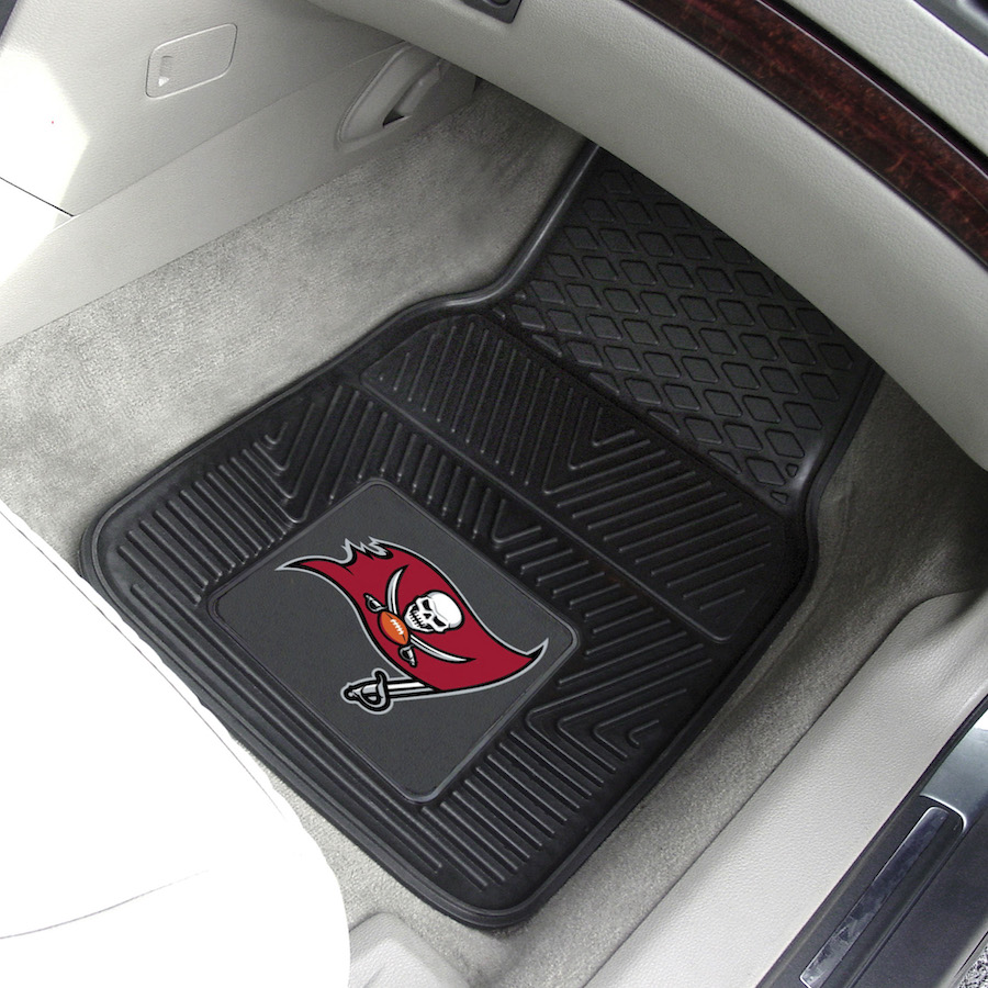 Tampa Bay Buccaneers Car Floor Mats 18 x 27 Heavy Duty Vinyl Pair