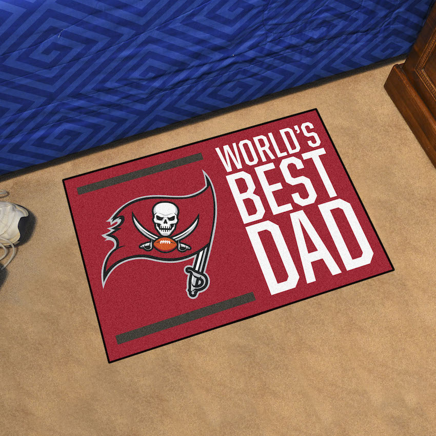 Tampa Bay Buccaneers 20 x 30 WORLDS BEST DAD Floor Mat